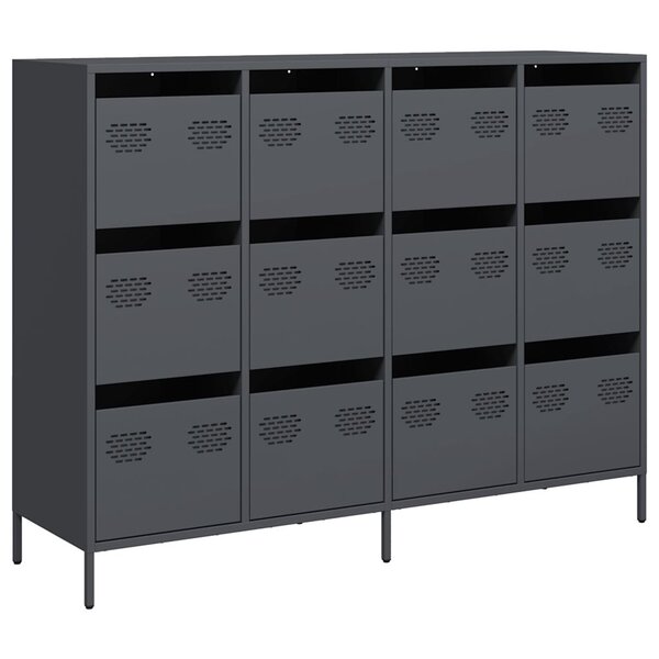 vidaXL Buffet anthracite 135x39x103 5 cm acier laminé à froid