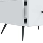 vidaXL Meuble TV Blanc 147 x 34 5 x 30 cm Bois d'ingénierie