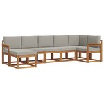vidaXL Ensemble de canapés d'extérieur 7 pc Gris Naturel et Clair