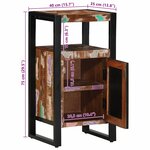 vidaXL Meuble de Salle de Bain Marron Bois massif de récupération