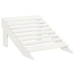vidaXL Chaise de jardin Adirondack 2 places et repose-pied sapin blanc