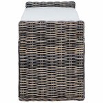 vidaXL Banc de rangement Noir Blanchi 110 x 40 x 50 cm Rotin