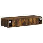 vidaXL Table d'appoint murale 87 5 x 34 5 x 17 cm Bois d'ingénierie