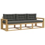 vidaXL Ensemble de canapés d'extérieur 3 pc Blanc et anthracite
