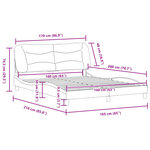 vidaXL Cadre de lit sans matelas gris foncé 160x200 cm tissu
