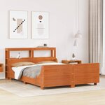vidaXL Cadre de lit sans matelas cire marron 150x200cm bois pin massif