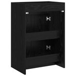 vidaXL Meuble sous lavabo de salle de bain Chêne noir