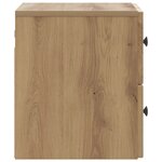 vidaXL Cabinet de chevet mural Chêne artisanal 33 x 34 5 x 40 cm