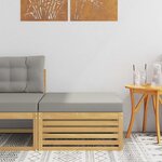 vidaXL Pouf d'Extérieur Bois d'Acacia Massif Blanc