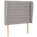 vidaXL Sommier à lattes de lit avec matelas Gris clair 90x200 cm Tissu