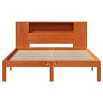 vidaXL Lit bibliothèque sans matelas cire marron 140x200 cm pin massif