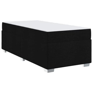vidaXL Cadre de lit avec matelas Noir 100 x 200 cm tissu
