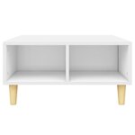 vidaXL Table basse blanc 60x60x30 cm bois d'ingénierie
