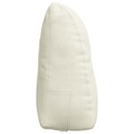 vidaXL Coussin de Dos Crème 60 x 24 x 50 cm Velours