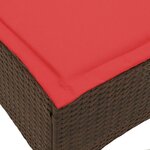 vidaXL Tabourets jardin coussins 2Pièces marron 55x55x36cm résine tressée