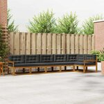 vidaXL Ensemble de canapés d'extérieur 6 pc Naturel et Anthracite