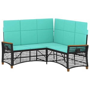vidaXL Ensemble de canapés inclinables de jardin 5-Nombre de places