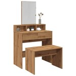 vidaXL Tabouret de toilette chêne artisanal 70x35x45cm bois ingénierie