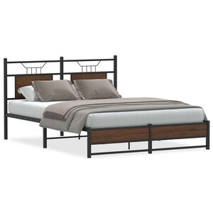 vidaXL Cadre de lit sans matelas chêne marron 140x200 cm