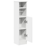 vidaXL Meuble de salle de bain avec porte-rouleau blanc 20 5x22x90 cm