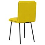 vidaXL Chaises à manger lot de 2 Jaune Velours