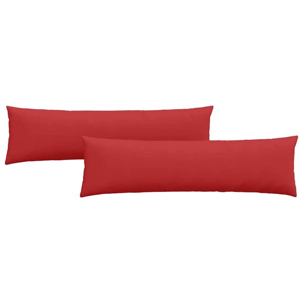 vidaXL Coussins de canapé 2 Pièces Rouge 145 x 40 cm tissu