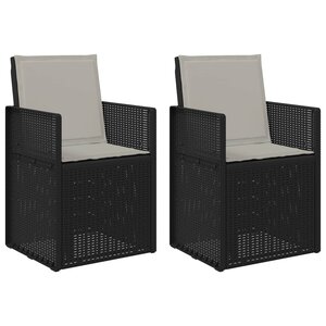 vidaXL Chaises de jardin salle à manger 2 Pièces Anthracite et Gris clair