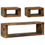 vidaXL Set de meuble TV 3 pièces Multicolore en bois massif récupéré