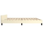 vidaXL Cadre de lit sans matelas crème 200x200 cm similicuir