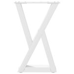 vidaXL Pieds de table basse 2 pièces Blanc 38 x (42-43 3) cm Acier