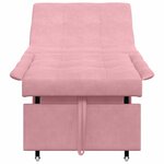 vidaXL Canapé-lit Rose 67 x 194 x 38 cm Velours