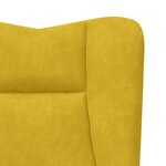 vidaXL fauteuil Jaune 63 x 67 x 94 cm Velours