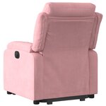 vidaXL Fauteuil inclinable Rose Velours