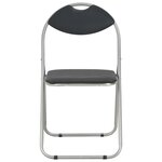 vidaXL Chaises pliantes à manger lot de 4 noir similicuir