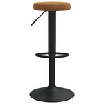 Vidaxl tabourets de bar 2 pcs marron velours