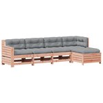 vidaXL Salon de jardin 5 Pièces avec coussins bois massif douglas