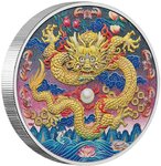 Pièce de monnaie en Argent 3 Dollars g 93.3 (3 oz) Millésime 2025 IMPERIAL GOLDEN DRAGON