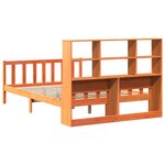 vidaXL Lit bibliothèque sans matelas cire marron 160x200cm bois massif