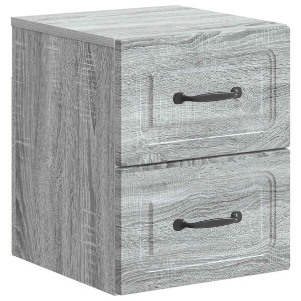 vidaXL Cabinet de chevet mural Sonoma gris 34 5 x 33 x 40 cm