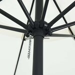 vidaXL Parasol de jardin Blanc et Noir 395 x 395 x 245 cm