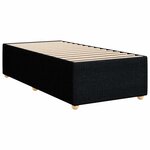 vidaXL Sommier à lattes de lit et matelas Noir 80x200 cm Tissu
