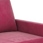 vidaXL Canapé à 2 places Rouge bordeaux 120 cm Velours