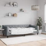 vidaXL Lit de repos gris clair 90x200 cm Tissu