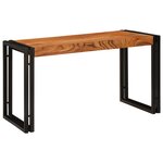vidaXL Tables d'appoint 3 Pièces Marron et noir Bois d'acacia massif