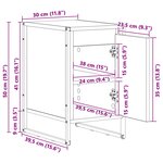 vidaXL Table de chevet 2 Pièces Chêne Fumé 39 5 x 30 x 50 cm