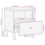 vidaXL Tables de chevet 2 Pièces noir 40x33x46 cm bois de manguier solide
