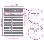 vidaXL Store zèbre gris clair largeur du tissu 100 9 cm polyester