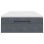 vidaXL Lit ottoman avec matelas gris foncé 120x190 cm velours