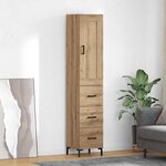 vidaXL Haut Armoire avec tiroir Chêne artisanal 34 5 x 34 x 180 cm