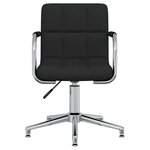 vidaXL Chaise pivotante de bureau Noir Tissu